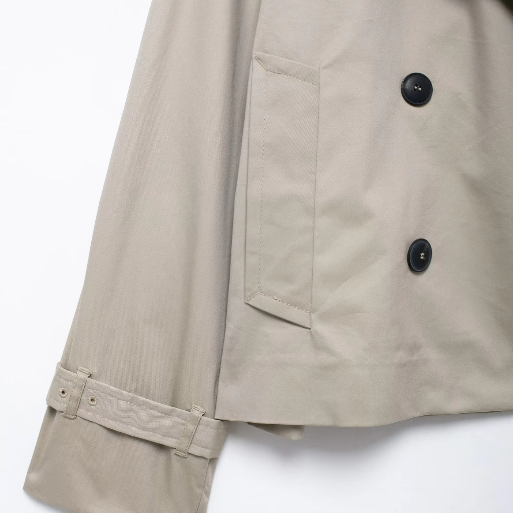Jaqueta Feminina Trench Lapela