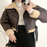 Jaqueta Feminina Curta com Cinto Elegante