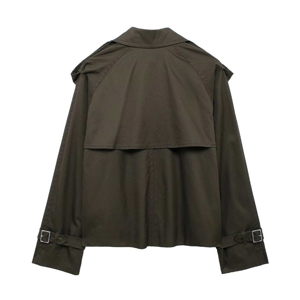 Jaqueta Feminina Trench Lapela