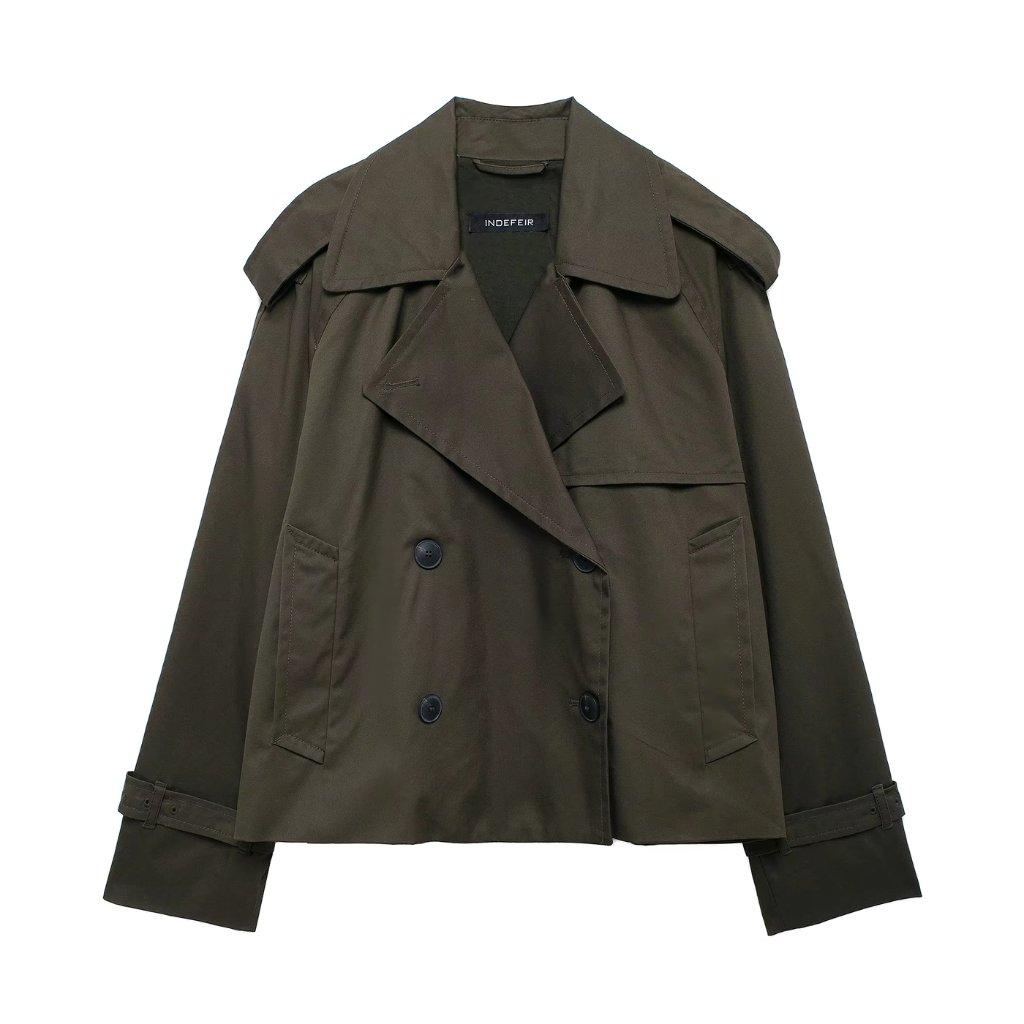 Jaqueta Feminina Trench Lapela