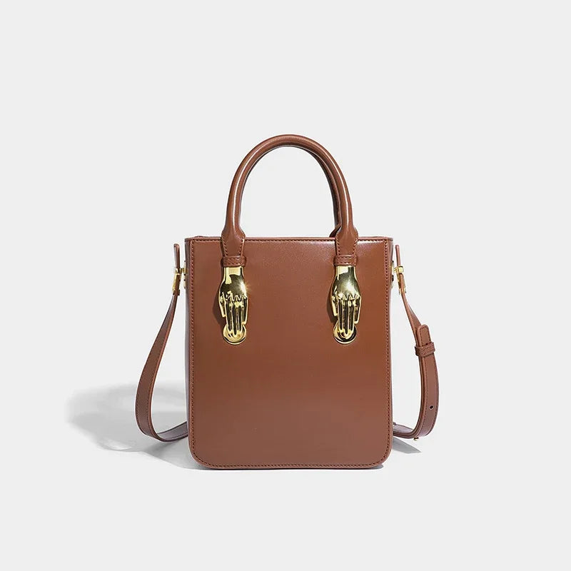 Bolsa de Couro Bellari Noir - Travas de mãozinhas