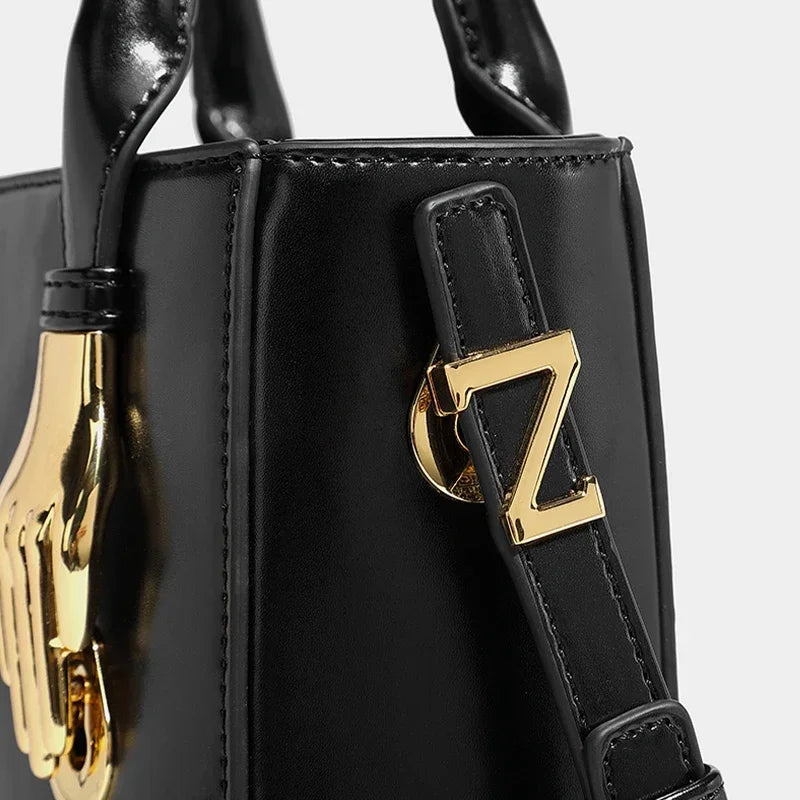 Bolsa de Couro Bellari Noir - Travas de mãozinhas