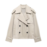 Jaqueta Feminina Trench Lapela