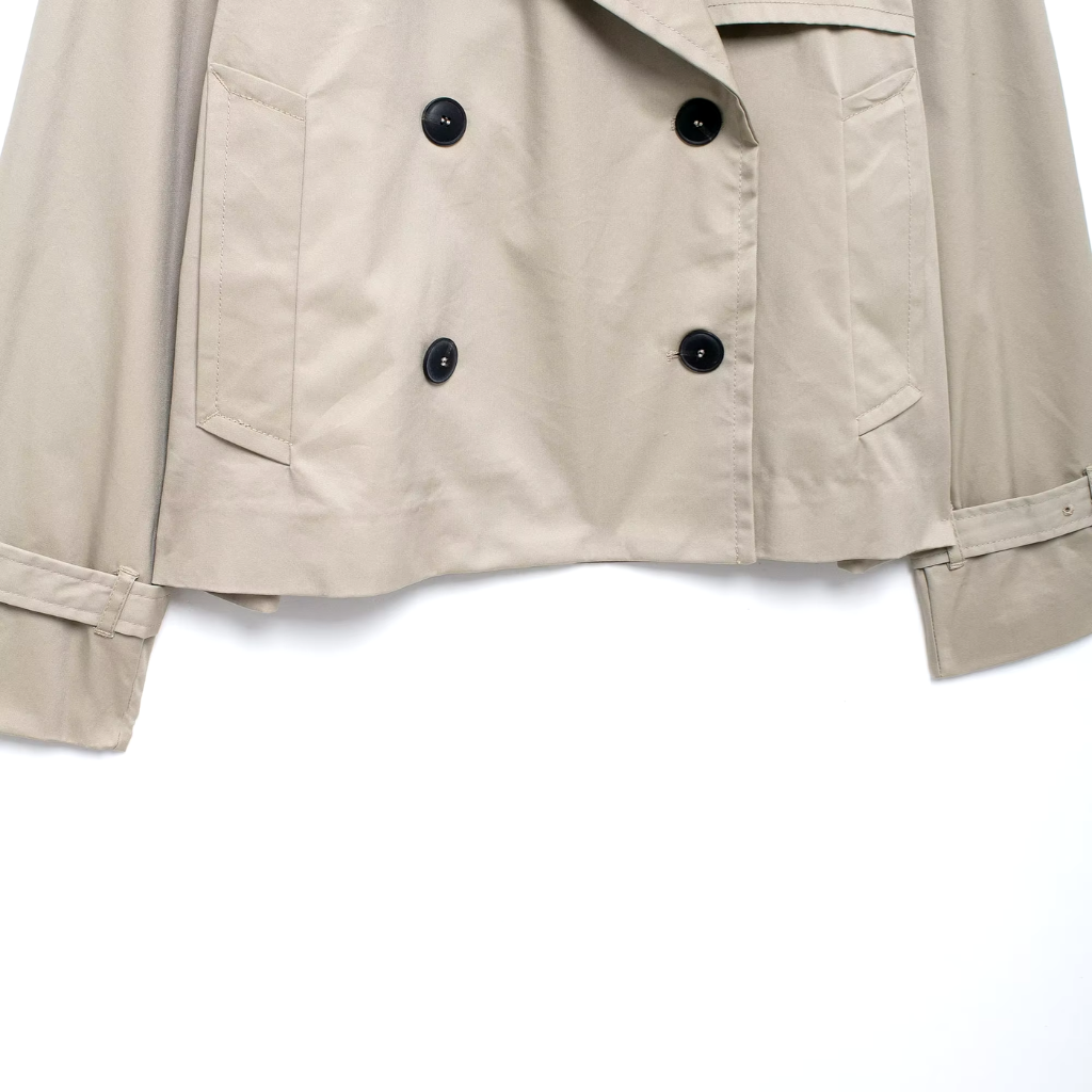Jaqueta Feminina Trench Lapela