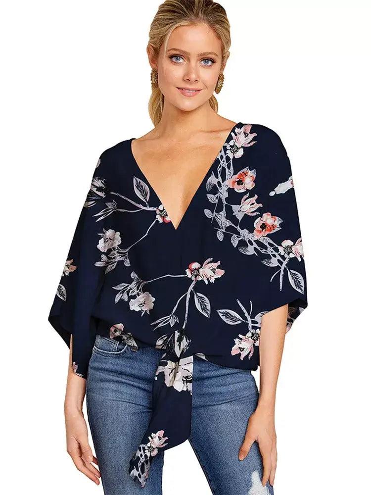 Camisa Feminina Gola V Ellie