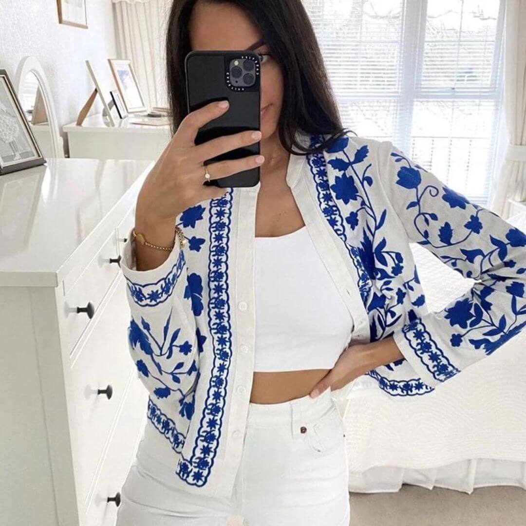 Camisa Feminina Flores do Outono
