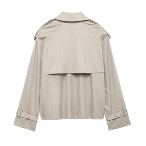 Jaqueta Feminina Trench Lapela