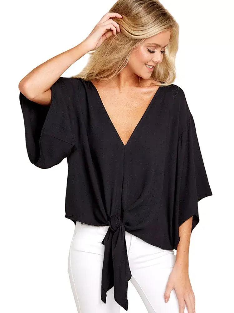 Camisa Feminina Gola V Ellie