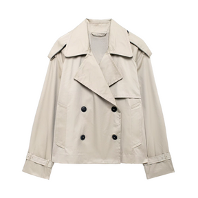Jaqueta Feminina Trench Lapela